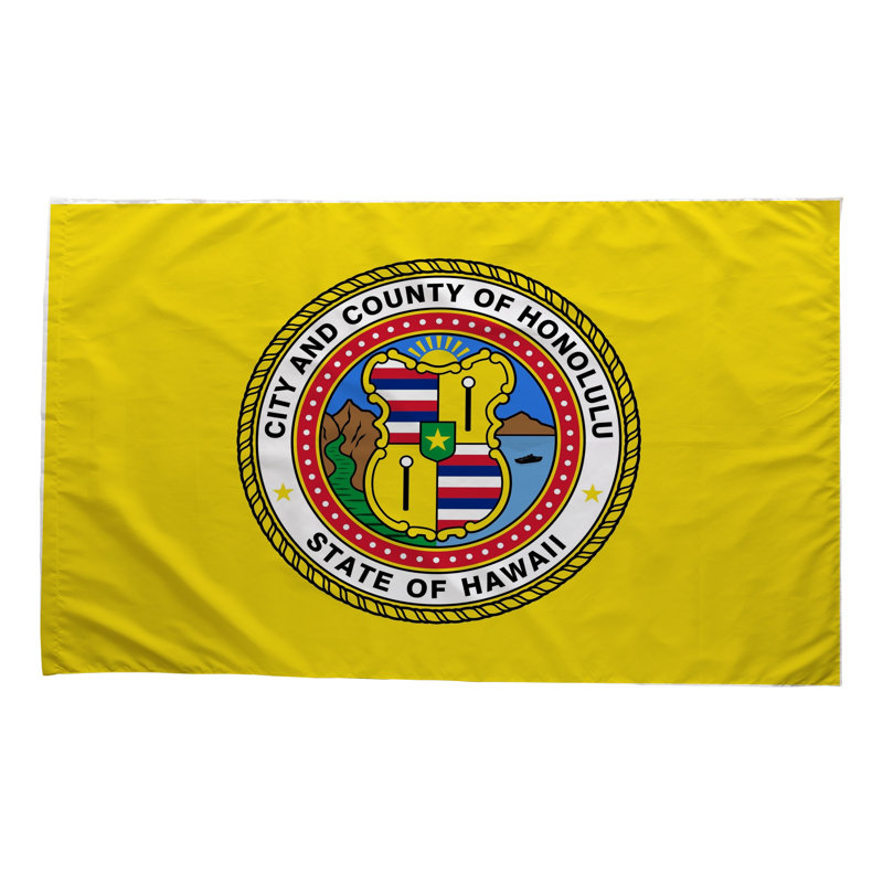 Drapeau de la ville d'Honolulu — Drapeau extérieur
