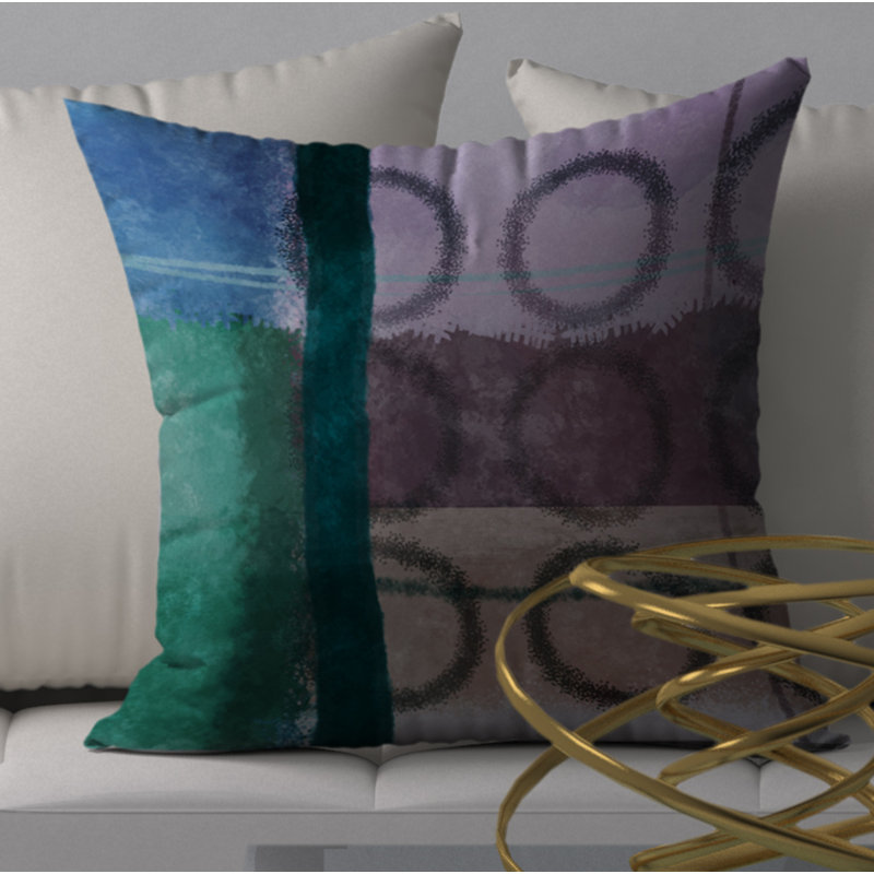 Coussin décoratif abstraite, 24" X 24"