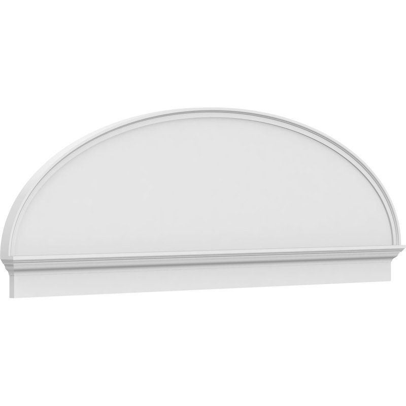 84"W x 27-7/8"H x 2-3/4"P Elliptical Smooth Architectural Grade PVC Combination Pediment, 27-7/8" H  x 84" W  x  2-3/4" D