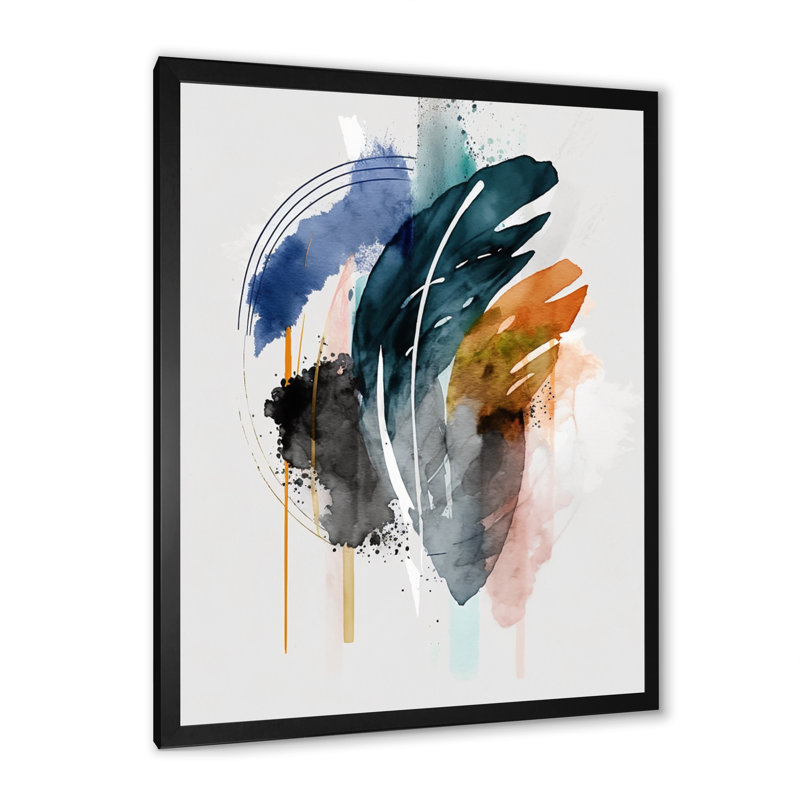 Mouvement feuille de palmier - imprimé, Cadre photo noir, H 20 po x l 12 po x P 1 po