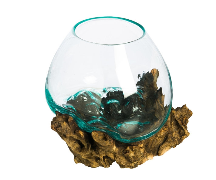 Pot à fleurs en verre flotté Jarom