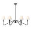 Luminaire suspendu 6 lumières façon bougie en bronze champagne-884201147