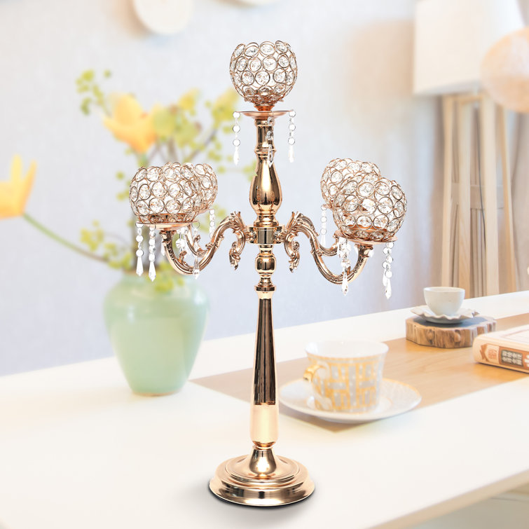 Rosdorf Park 29.5'' H Crystal Tabletop Candelabra