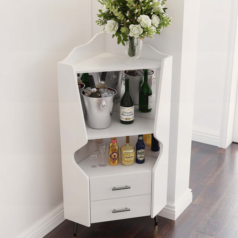 Buffet pour rangement polyvalent et présentation élégante, Blanc/Noir