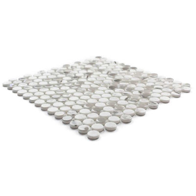 Eterna Penny 12"x12" Recycled Glass Mosaic Tile