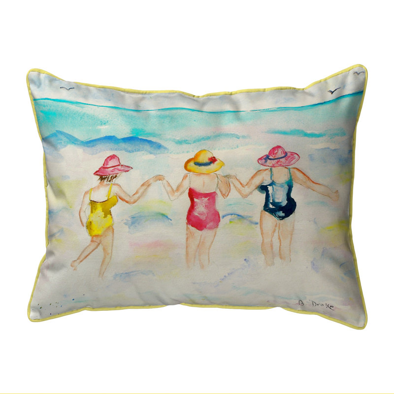 Housse et insert pour coussin d'extérieur pour dames Mesdames Wading, Rectangle H 11 po x l 14 po