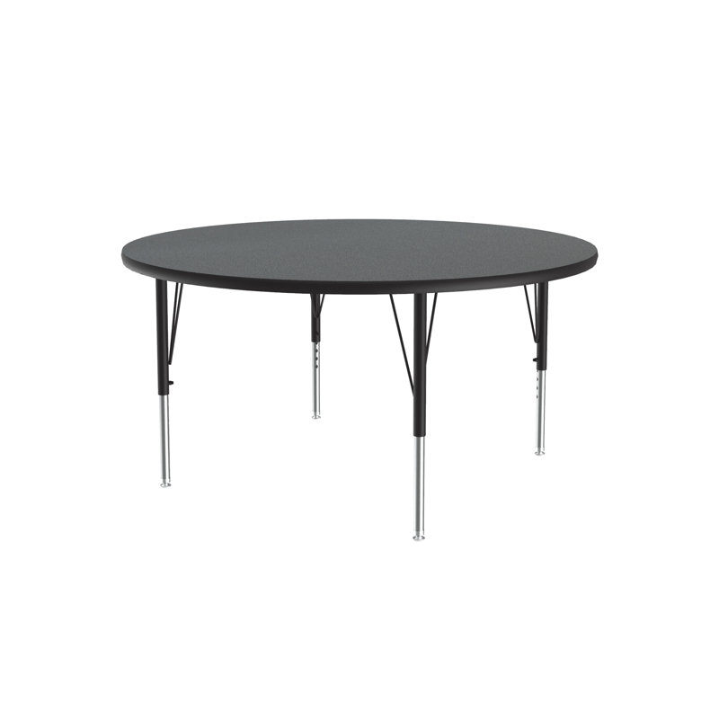 Table d'activité circulaire à hauteur ajustable, H 29 po x L 42 po x L 42 po, Granit Montana