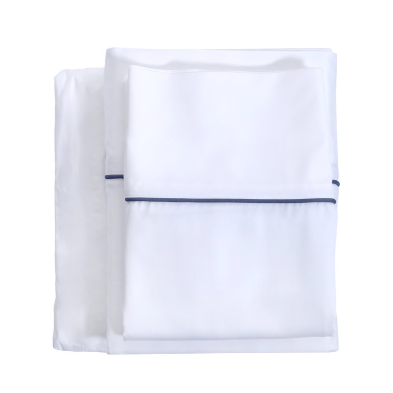 Sheena Sheet Set, Queen, White/Navy