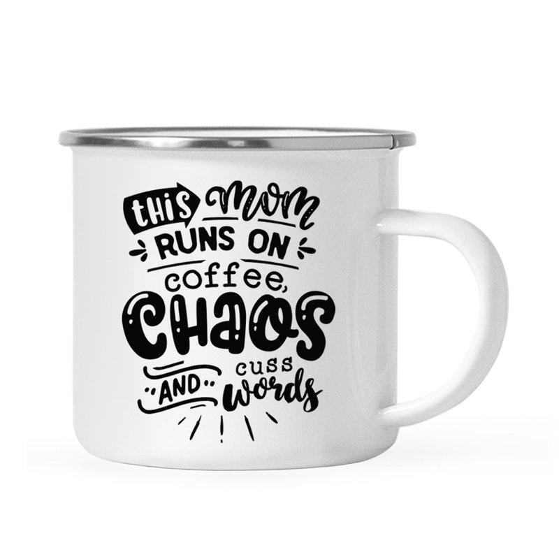 Tasse de camping «Funny Mom», Chaos