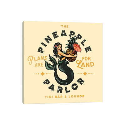 Pineapple Parlor by The Whiskey Ginger - Wrapped Canvas Print