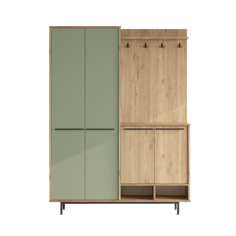 Support de couloir, Vert / beige