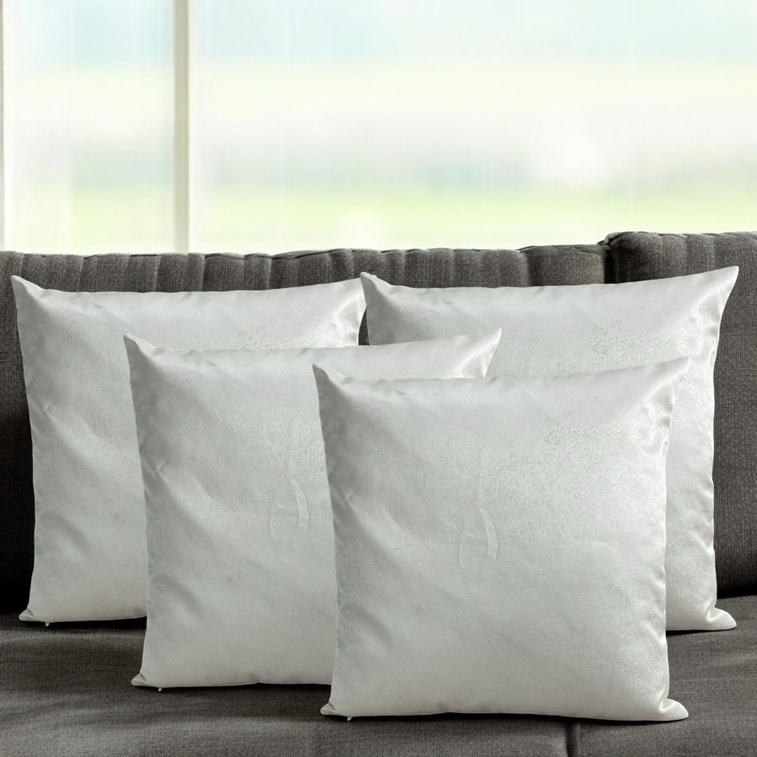 Breina Cream Square Throw Pillow Cover