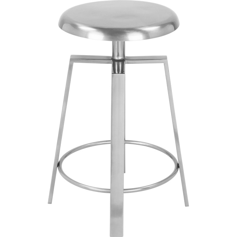 Tabouret pivotant Lang Auzair, Argent argent