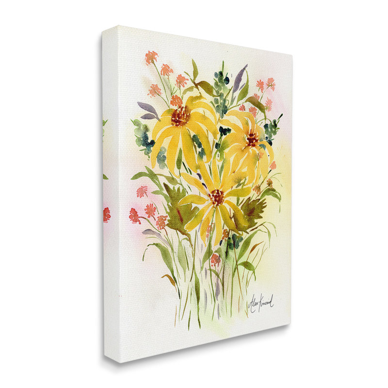 Abstrait marguerite, H 48 po x l 36 po