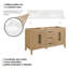 Meuble-lavabo double autoportant avec plateau en quartz Griselde-502619900