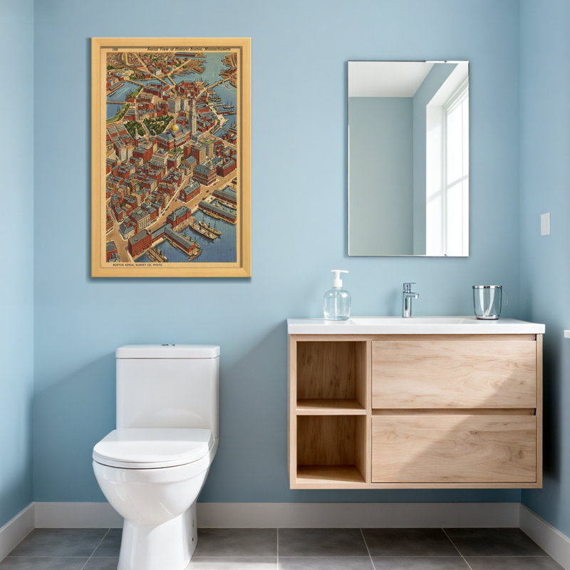 «Scenic & Cityscapes», vue aérienne de Boston, Ne s’applique pas, Toile tendue, H 20 po x l 30 po