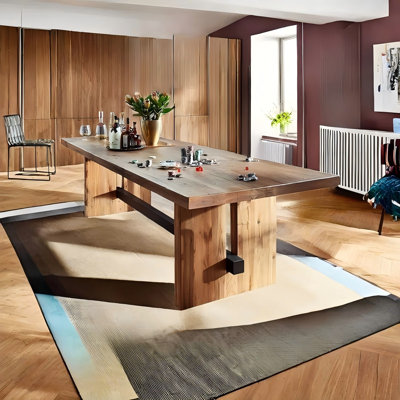 Original Style Rectangular Solid Wood Dining Table