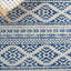 Tapis ivoire / bleu marine à motif géométrique Cobos-232934440