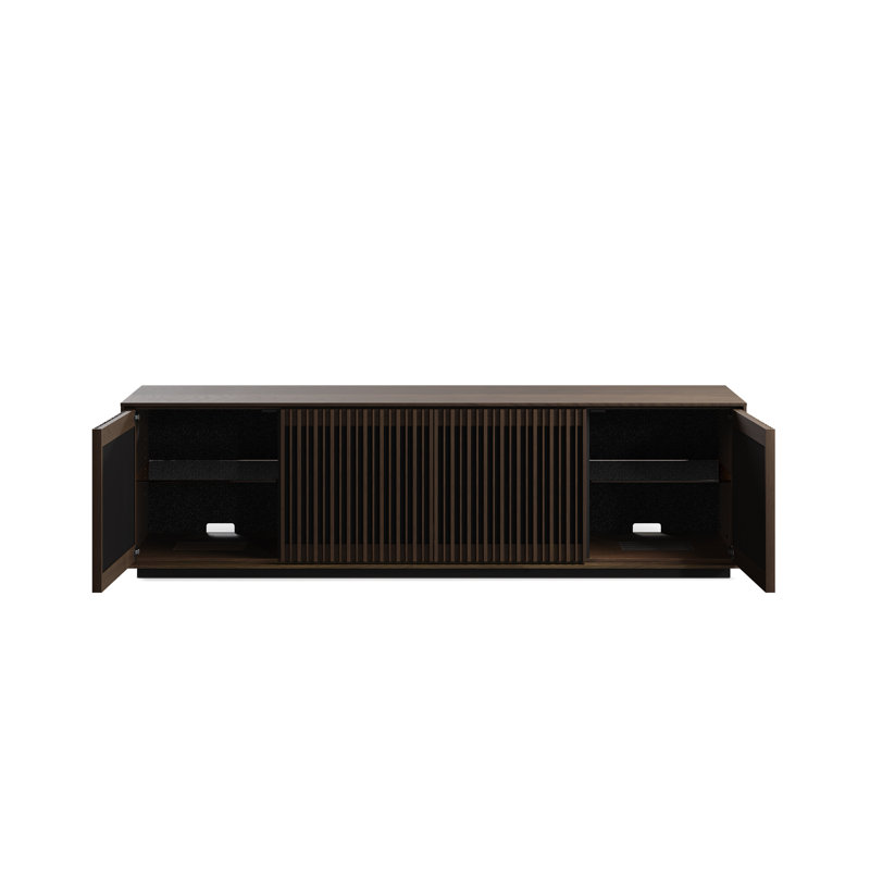 Profile 4-Door Media Storage Cabinet, Toasted Oak