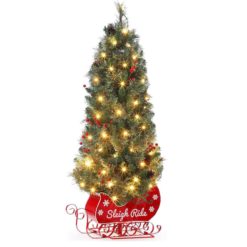 54' H Lighted Artificial Christmas Tree