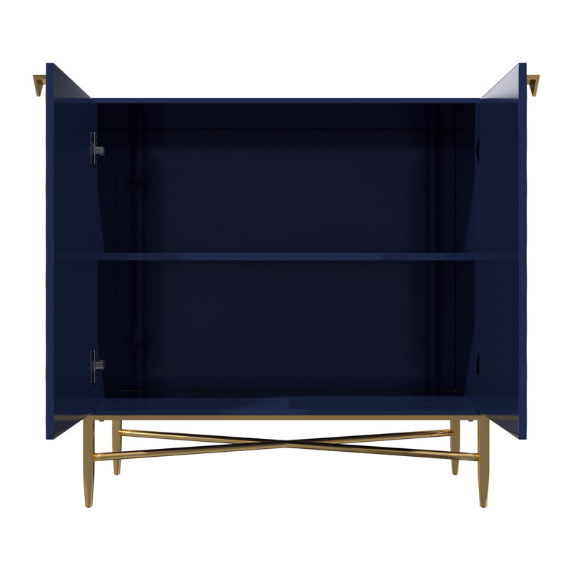 2-Door Storage Accent Cabinet, Blue