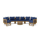 Circular Modular Outdoor 6 - Piece Teak Conversation Set