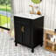 Meuble-lavabo moderne avec lavabo - panneau de fibres à densité moyenne durable et structure en bois-284313283