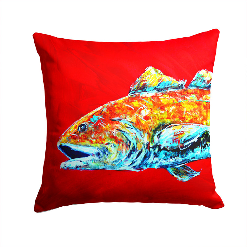 Fish Alphonzo Outdoor Throw Pillow, 18" H x 18" W x 5.5" D