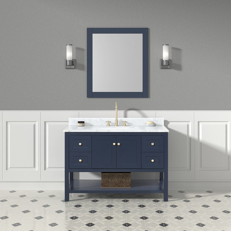 Bristol 47.25'' Single Bathroom Vanity with Marble Top
