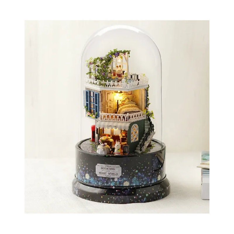 Ensemble de boîte de chambre miniature Wizardi - Ensemble de maison de poupée Look For A Star