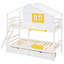 Twin Over Bunk Bed, White With Window Attribute - Solid Wood For An Attractive Bedroom Concept A Creative-130093610