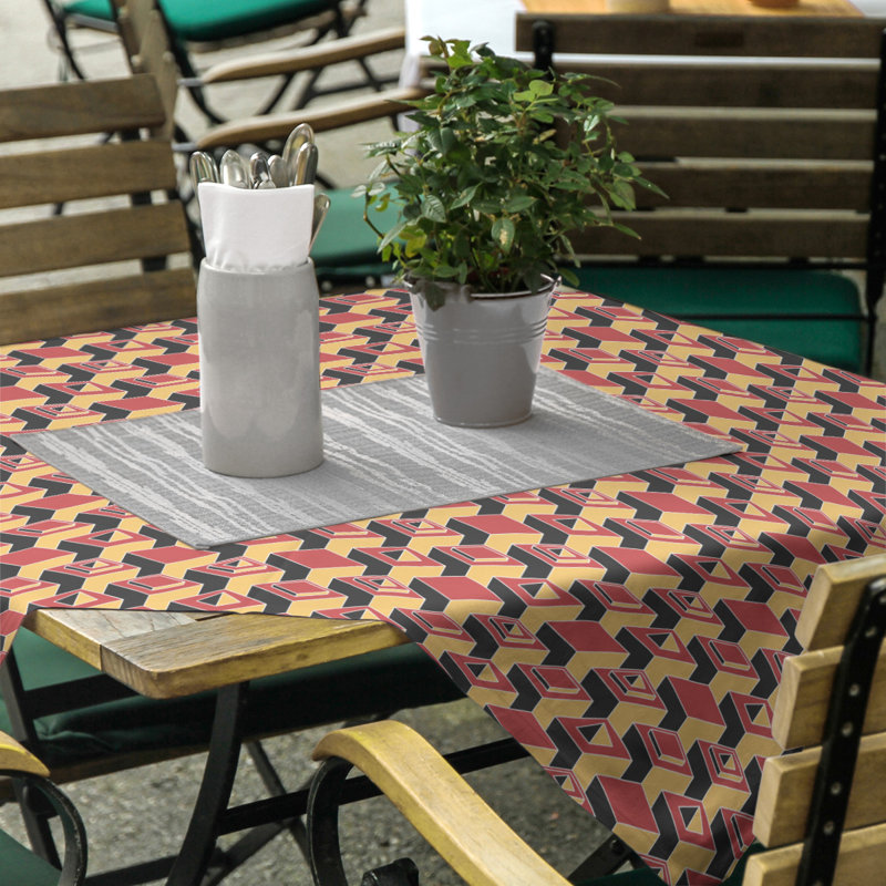 Nappe de gratte-ciels classiques, Rouge/jaune