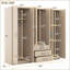 Commodes et amp; Armoire moderne à 6 portes avec grands tiroirs 70,9 po x 19,2 po x 68 po, brun | Panneau de fibres à densité moyenne
