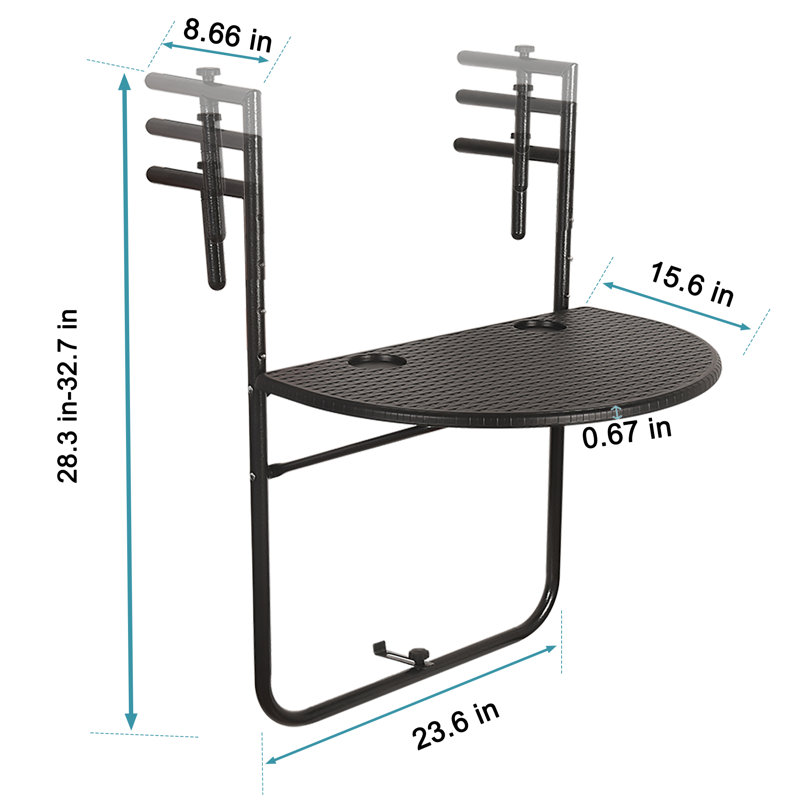 Tarrence Rectangular Outdoor Folding Coffee Table