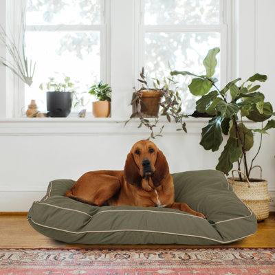 Classic Canvas Rectangle Pet Bed with Removable Cover