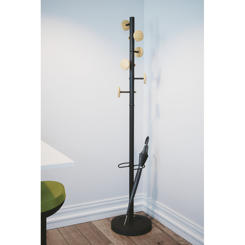 Adelle Metal Freestanding Coat Rack, Black