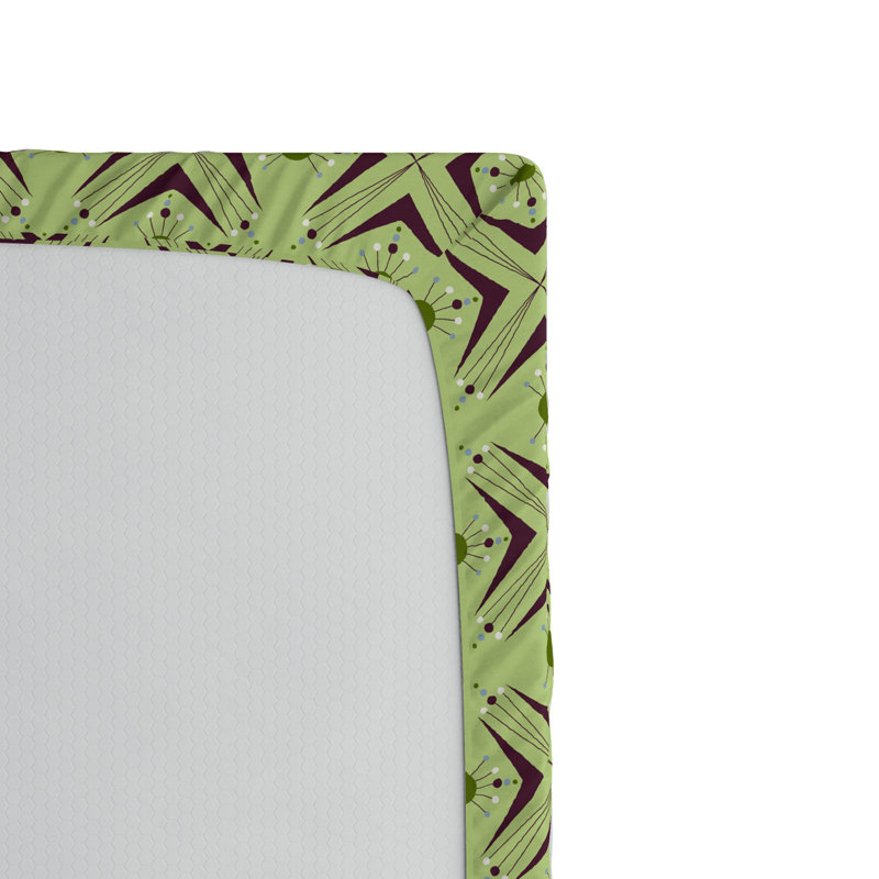 Microfiber Geometric Fitted Sheet, Full Fitted Sheet