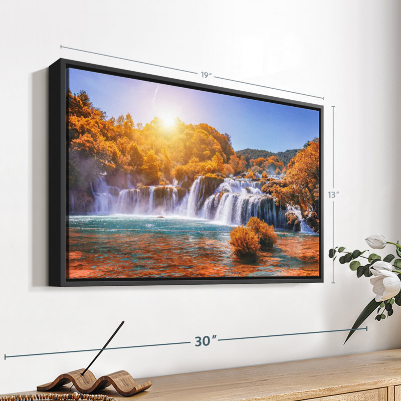 Impression sur toile Krka National Park Waterfall, H 13 po x l 19 po