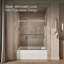 Levity Plus Less Sliding Bath Door, 61-9/16 In. H X 56-5/8 - 59-5/8 In. W, With 5/16 In.-Thick Crystal Clear Glass-400694527