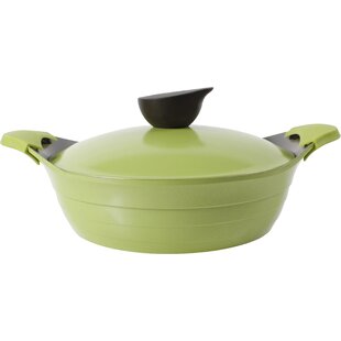 Neoflam IH Induction Aluminum die casting cookware Pasta Pot Stock Pots  Non-stick 6p Green