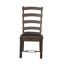 Ensemble de 2 chaises d'appoint Flint, acajou brun foncé, 19 po