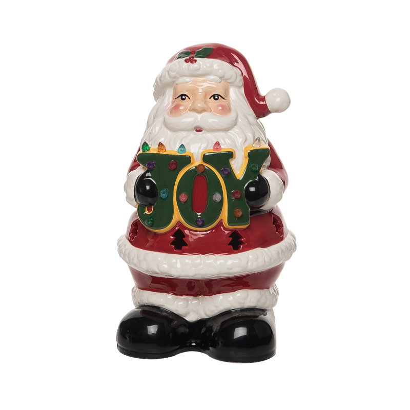 Père Noël joyeux en céramique 10,25 po