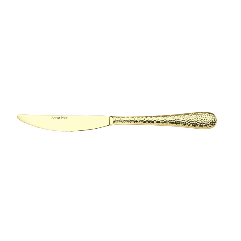 The Champagne Avalon Collection Stainless Steel (18/10) Wood Stainless Steel Dessert Knife Flatware