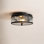 2-Light 12” Flush Mount Ceiling Light With Crackle Glass Shade