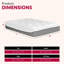Matelas en mousse viscoélastique gélifiée de 13 pouces pour lit très grand, 1 réduction par transfert de mouvement, et plateau supérieur ultra serré avec mousse réactive, sommeil frais, livraison compressée
