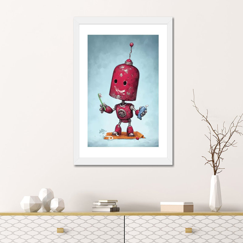 « Brave face » par Matt Dixon-impression, Blanc, H 32 po x l 24 po x P 1 po, Papier blanc