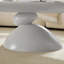 Table basse ovale moderne en pierre 47,27 ", base sculpturale en fibre de verre pour salon et appartement-123028473