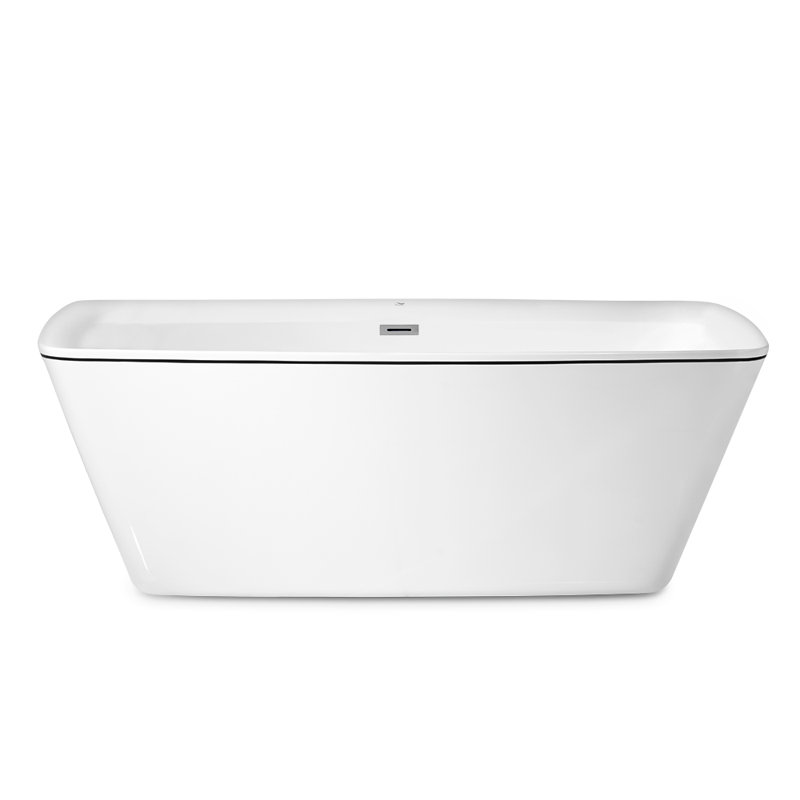 Baignoire autoportante à roulettes, Chrome poli