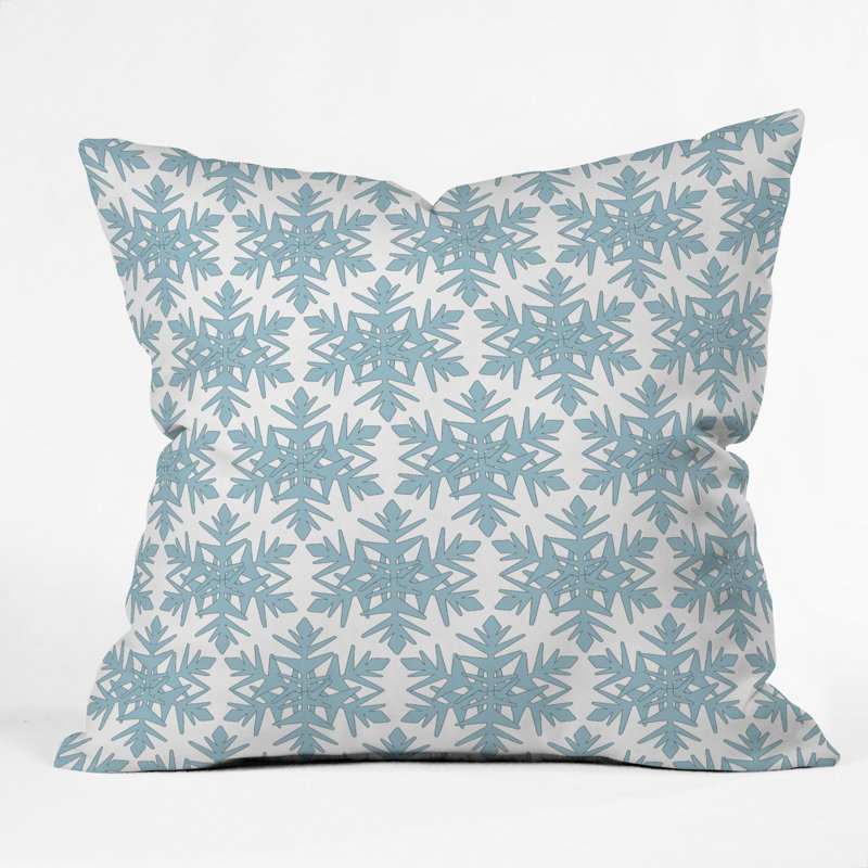 Snowflake Indoor/Outdoor Throw Pillow, 16" x 16"