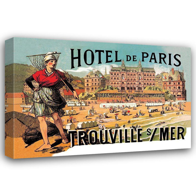 Art graphique sur toile tendue par Steinoph, Alexander, Hotel de Paris: Trouville, sur, Mer, 1885, H 28 po x l 39 po